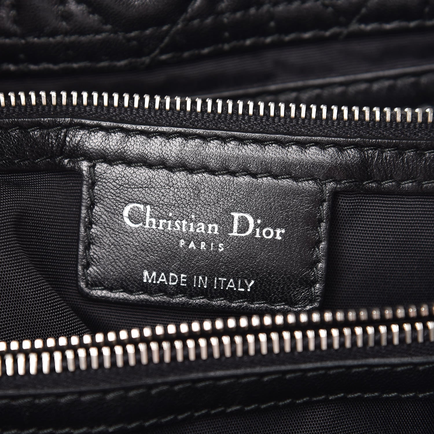 Christian Dior Lambskin Cannage Large Dior Soft Shopping Tote Black 9 of 10