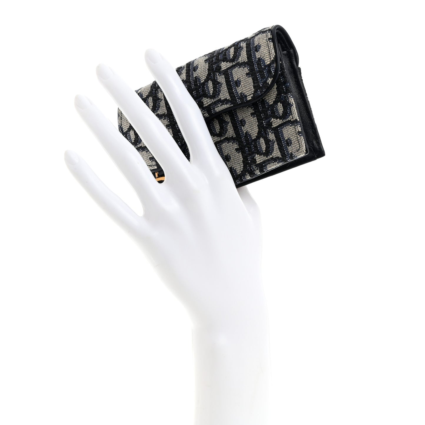 Oblique Saddle Card Holder Blue