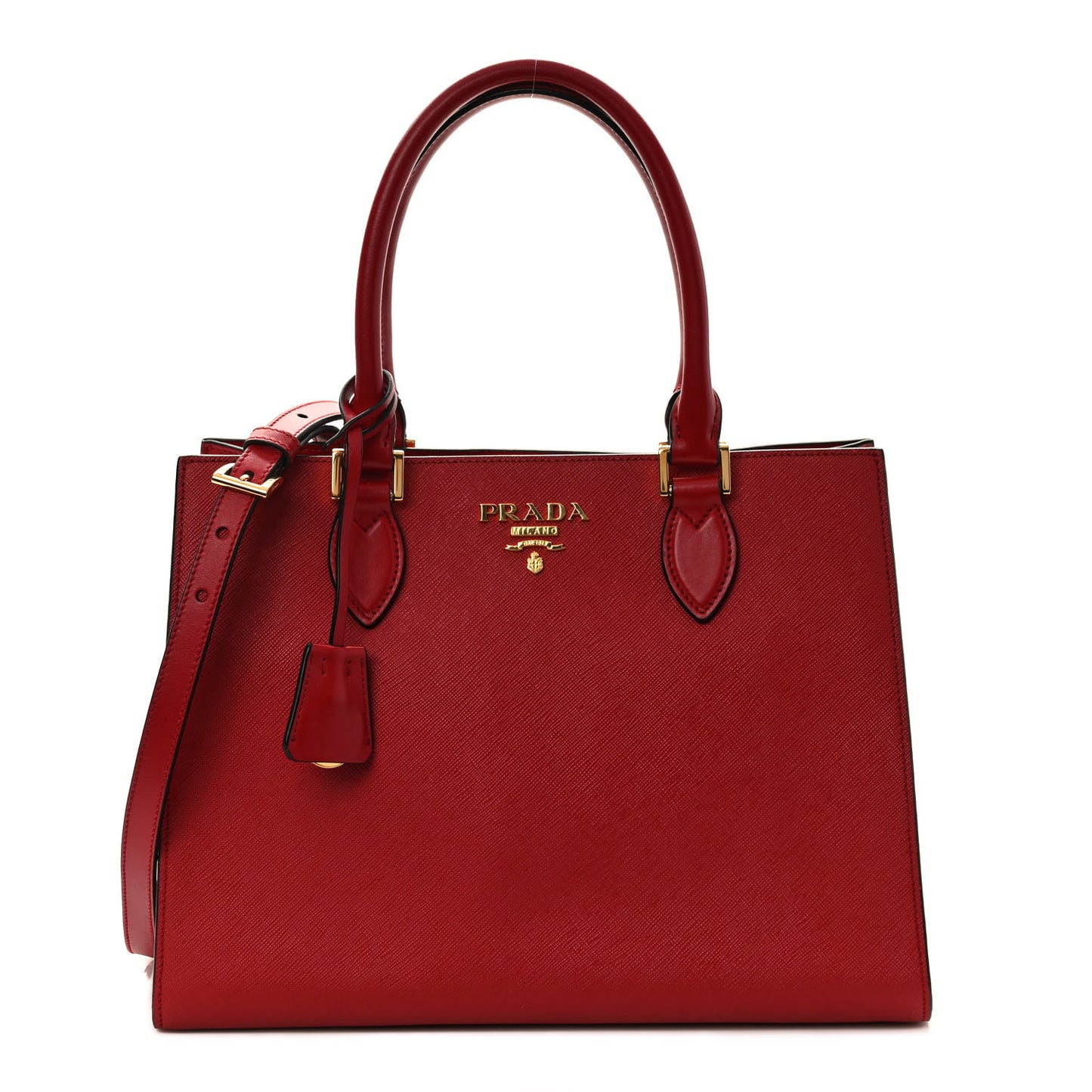 Saffiano Soft Calfskin Tote Fuoco