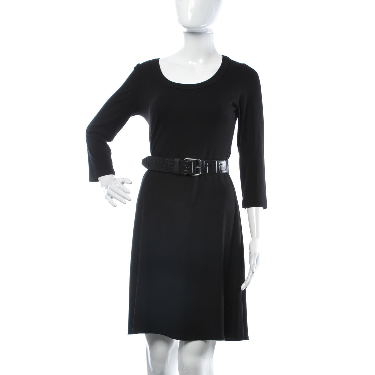 Fendi Vitello Century FF 1974 Embossed Belt 100 40 Black 2 of 6