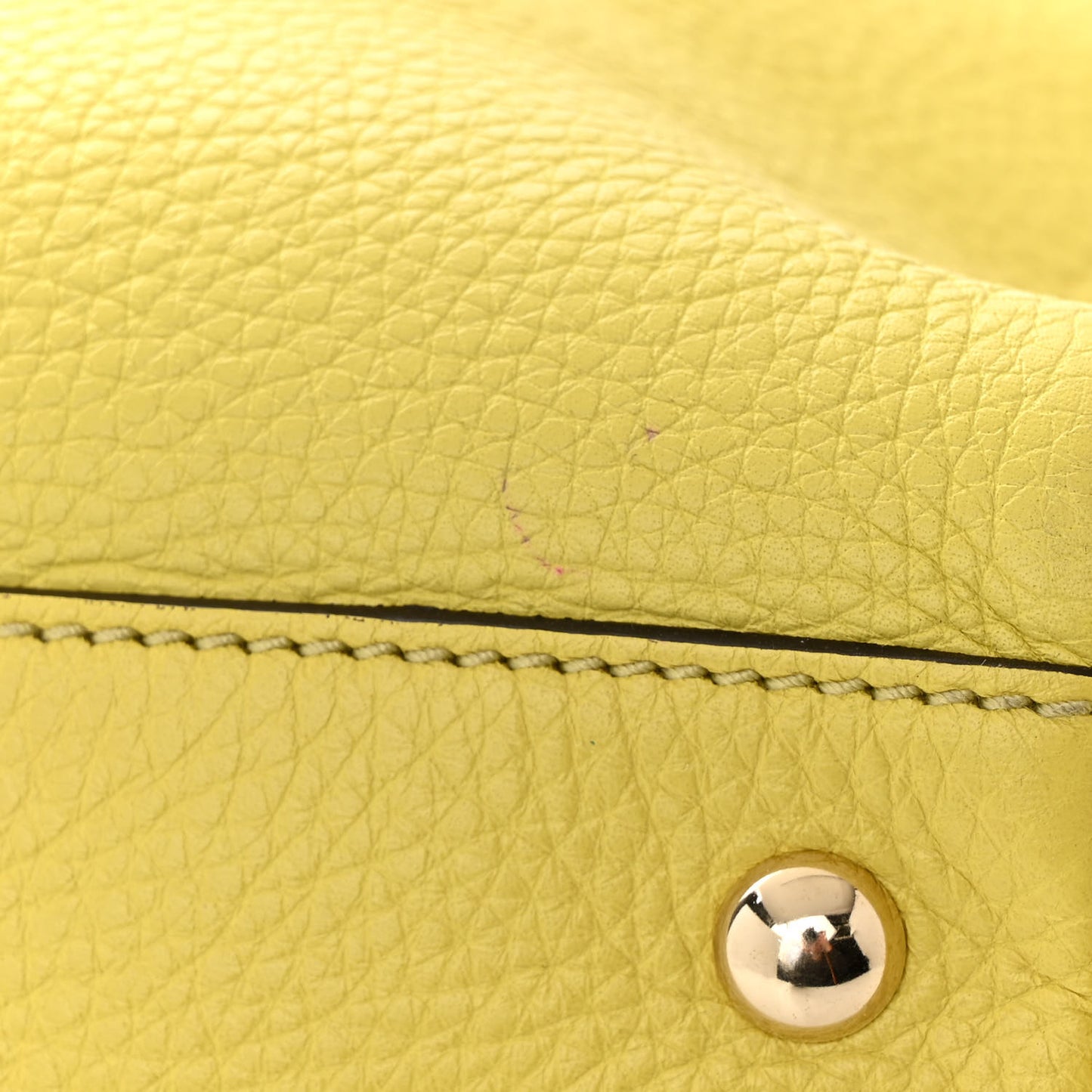 Calfskin Large Bamboo Shopper Tote Citrus