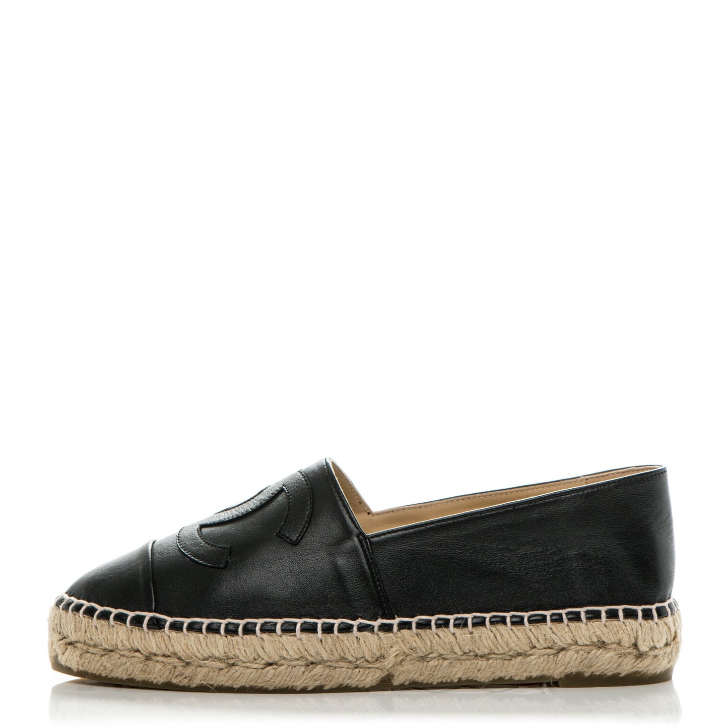 Lambskin CC Espadrilles 36 Black