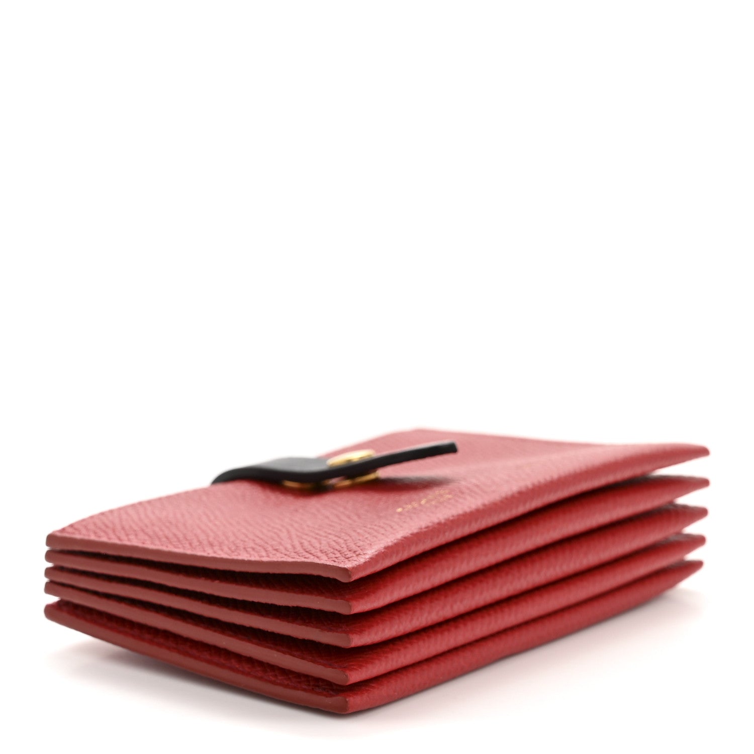 Celine Grained Shiny Calfskin Accordion Card Holder Coquelicot 4 of 8