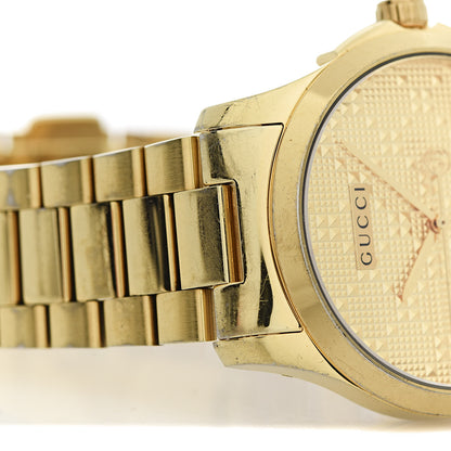 Gucci Stainless Steel 38mm G-Timeless Diamante Quartz Watch Gold 9 of 9