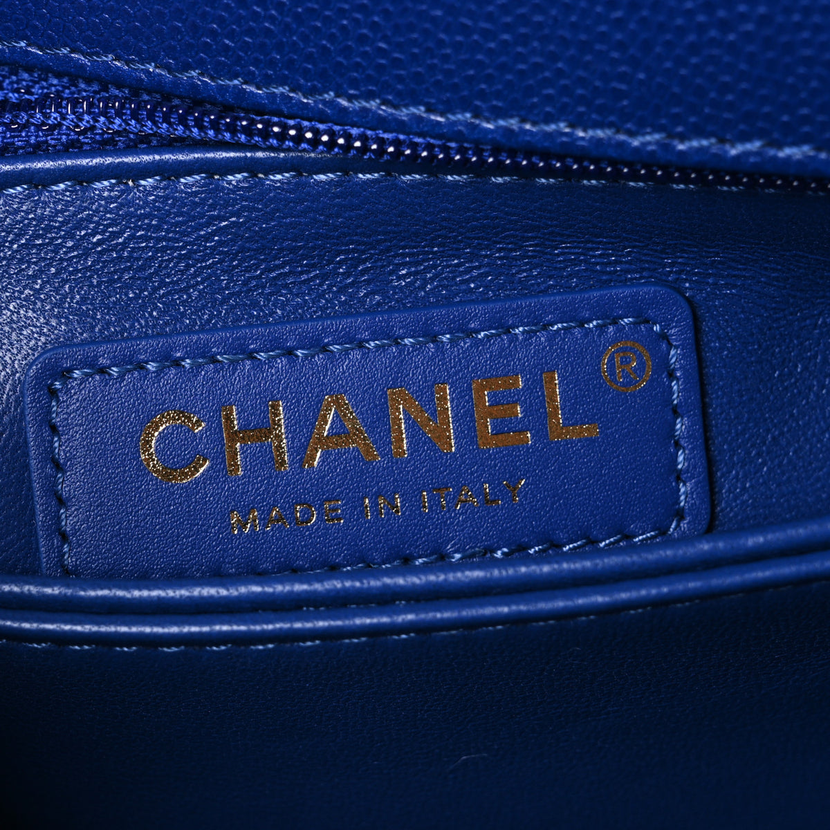 Chanel Caviar Quilted Mini Coco Handle Flap Blue 6 of 10
