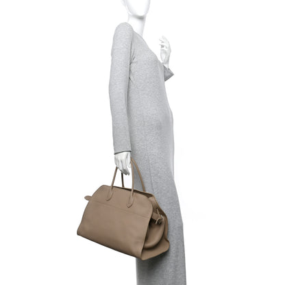 The Row Matte Grained Calfskin Soft Margaux 15 Dark Taupe 2 of 9