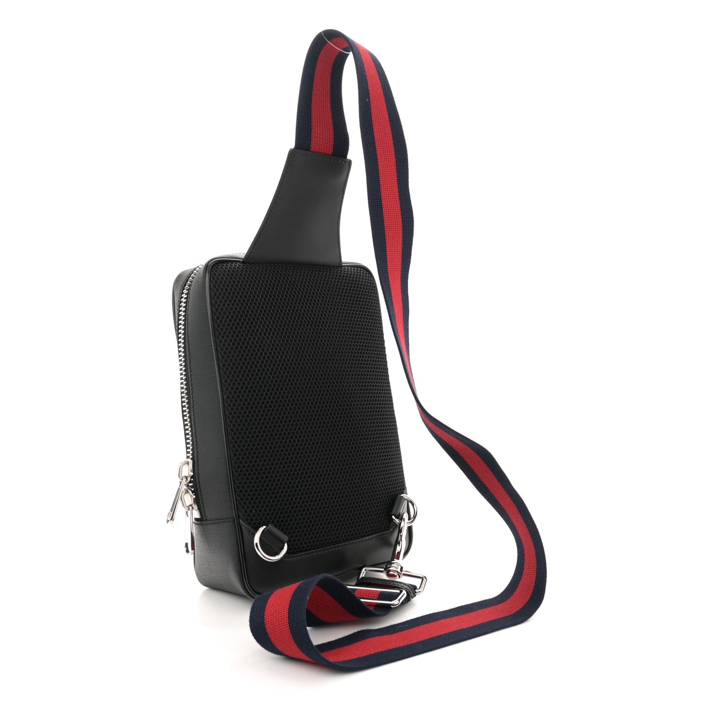 GG Supreme Monogram Web Belt Bag Black Grey