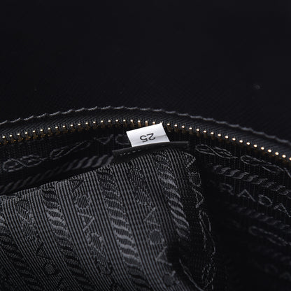 Prada Saffiano Lux Large Top Handle Open Tote Black 7 of 11