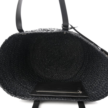Saint Laurent Raffia Medium Panier Bag Black 5 of 9