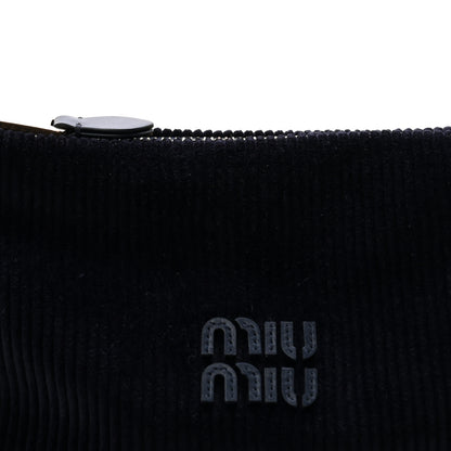 Miu Miu Velvet Pouch Bag Navy Amaranto 7 of 9