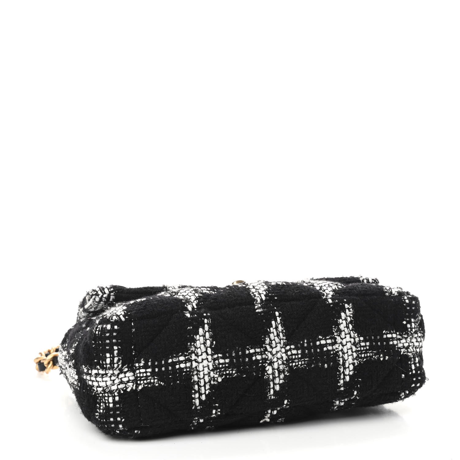 Chanel Tweed Quilted Medium Chanel 19 Flap Black White 3 of 8