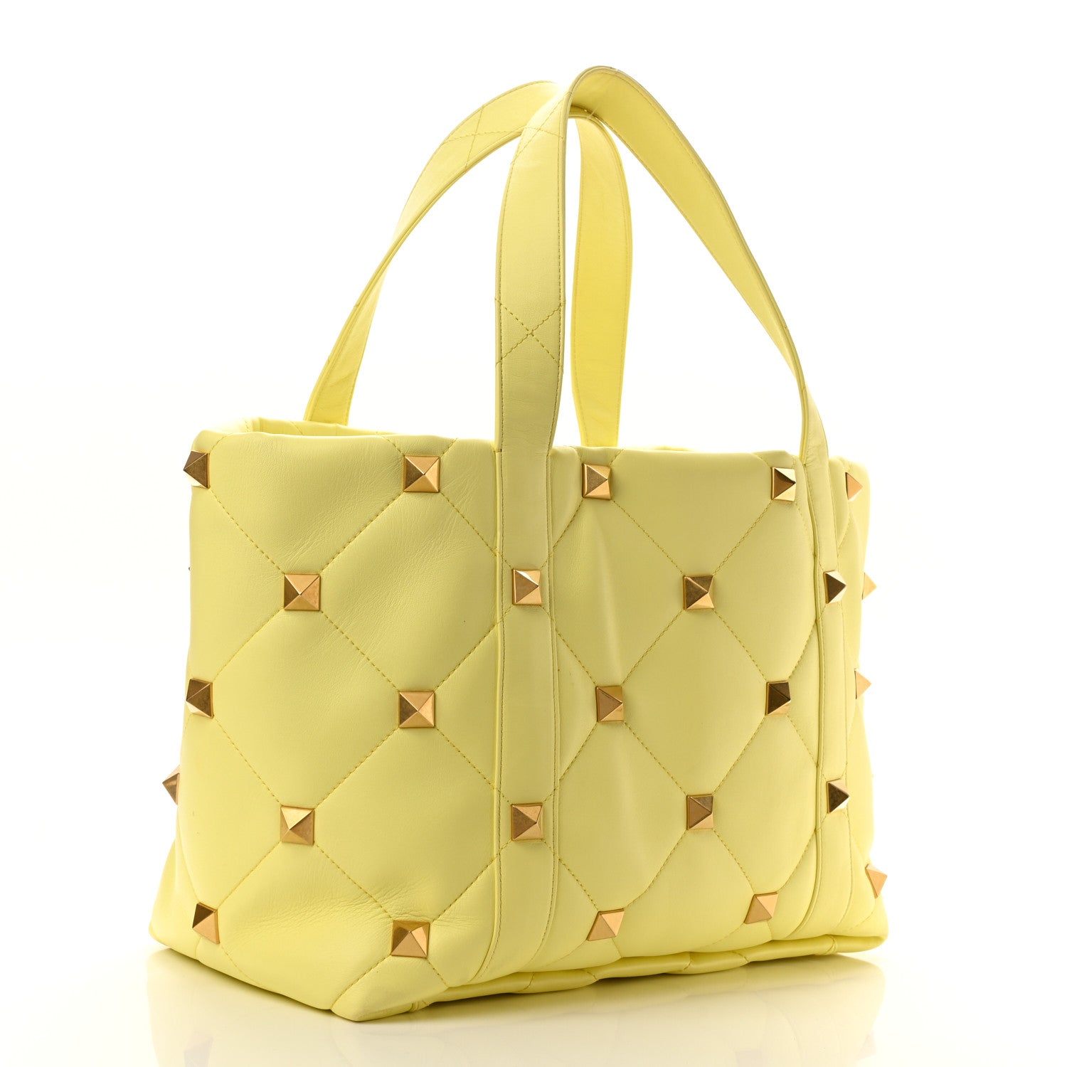 Valentino Garavani Nappa Medium Roman Stud Tote Lime Sorbet 3 of 8