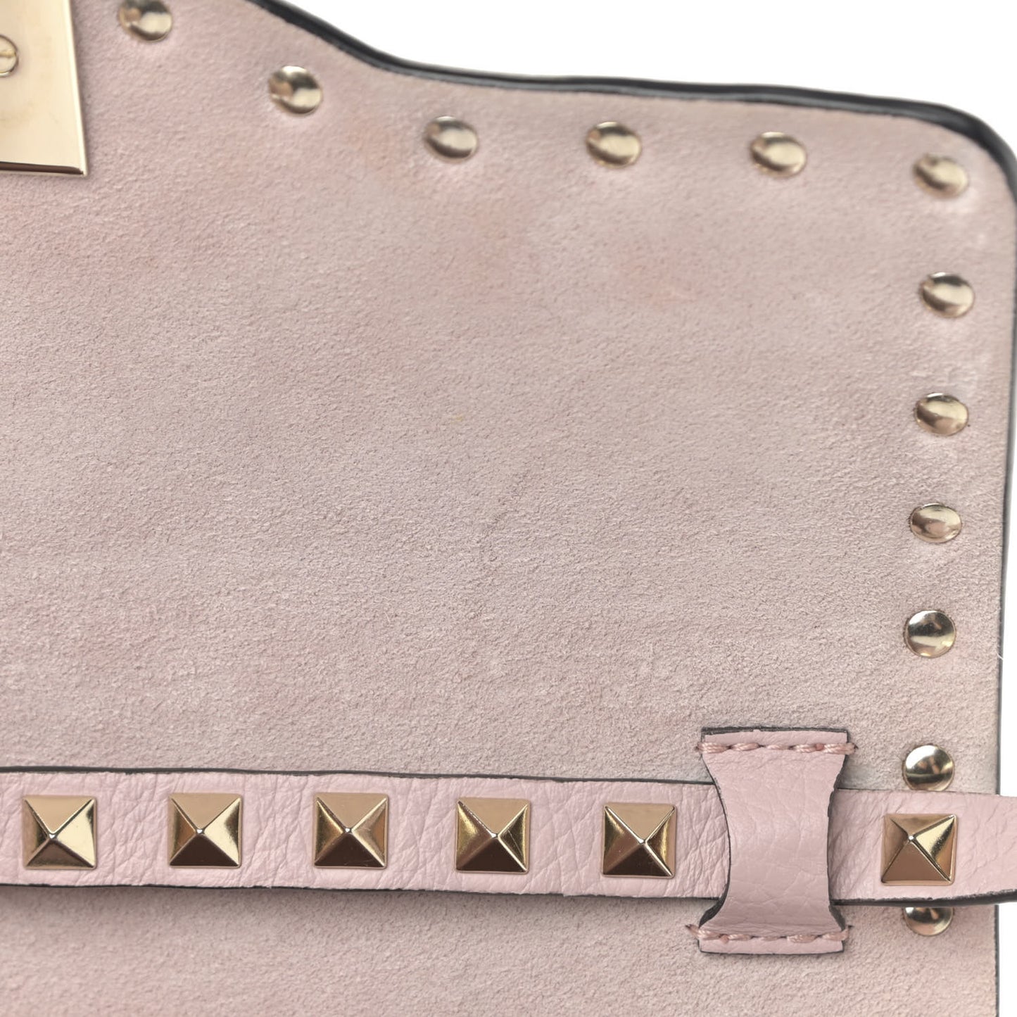 Pebbled Calfskin Medium Rockstud Flip Lock Crossbody Bag Loto
