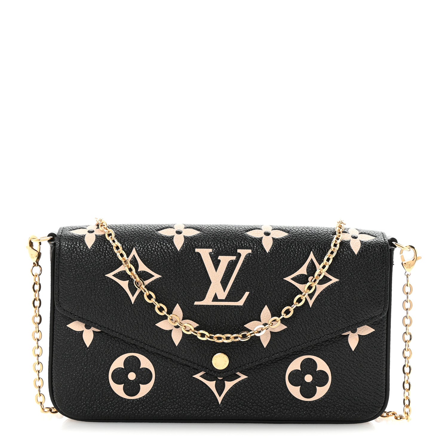 Louis Vuitton Empreinte Monogram Giant Felicie Pochette Black Beige 1 of 11