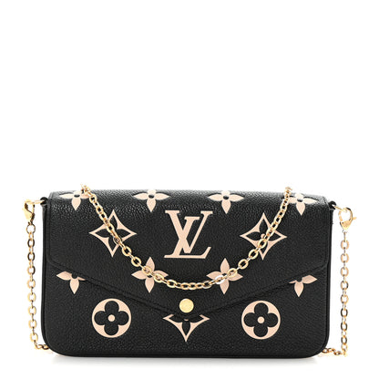 Louis Vuitton Empreinte Monogram Giant Felicie Pochette Black Beige 1 of 11
