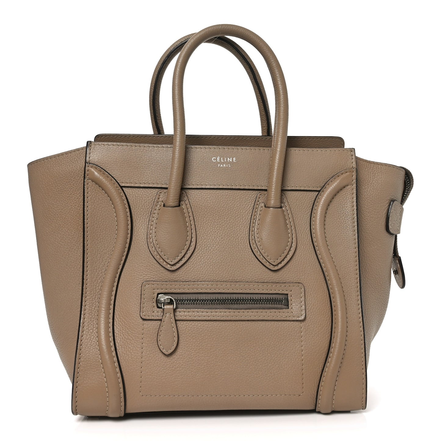 Drummed Calfskin Micro Luggage Dune