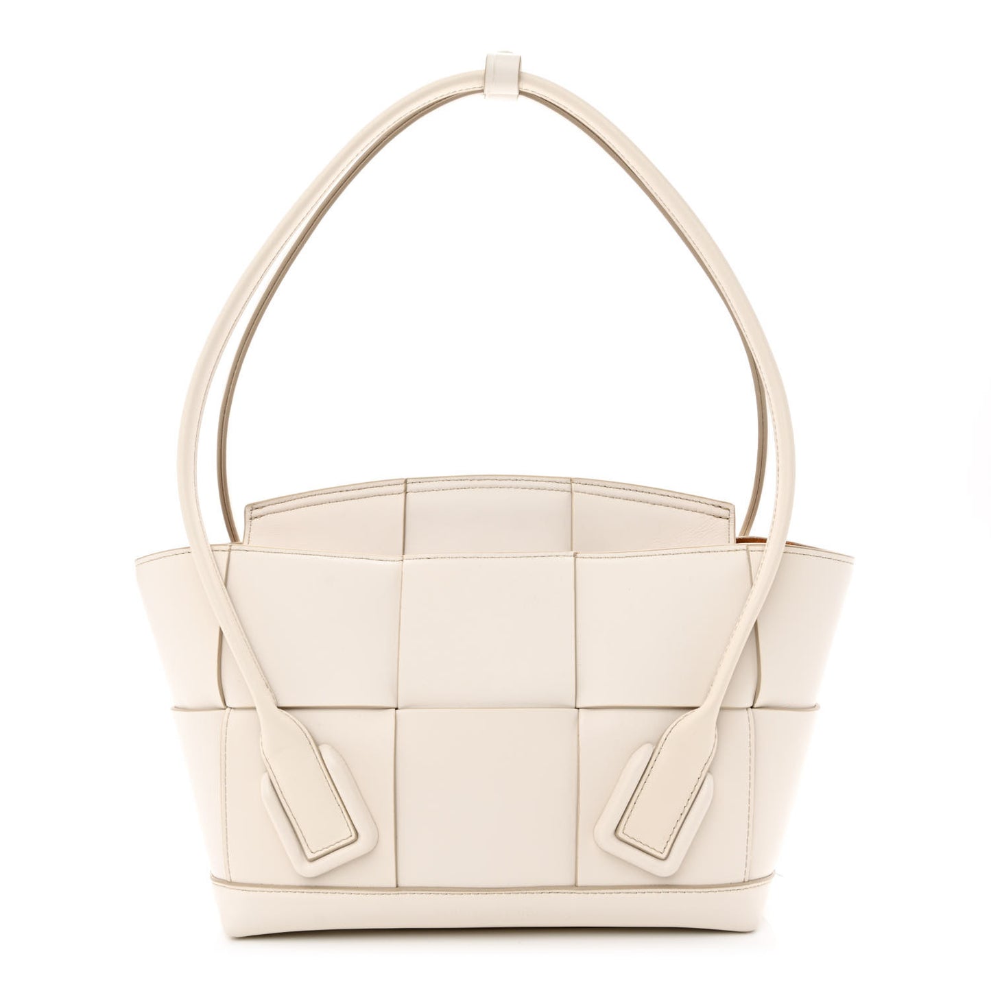 Calfskin Maxi Intrecciato Small Arco Bianco