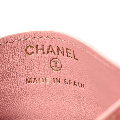 Chanel Calfskin Crocodile Embossed Crococo Card Holder Light Pink 6 of 7