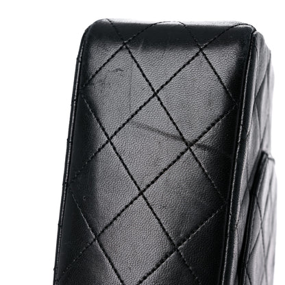 Chanel Lambskin Quilted Medium Double Flap Black 18 of 21