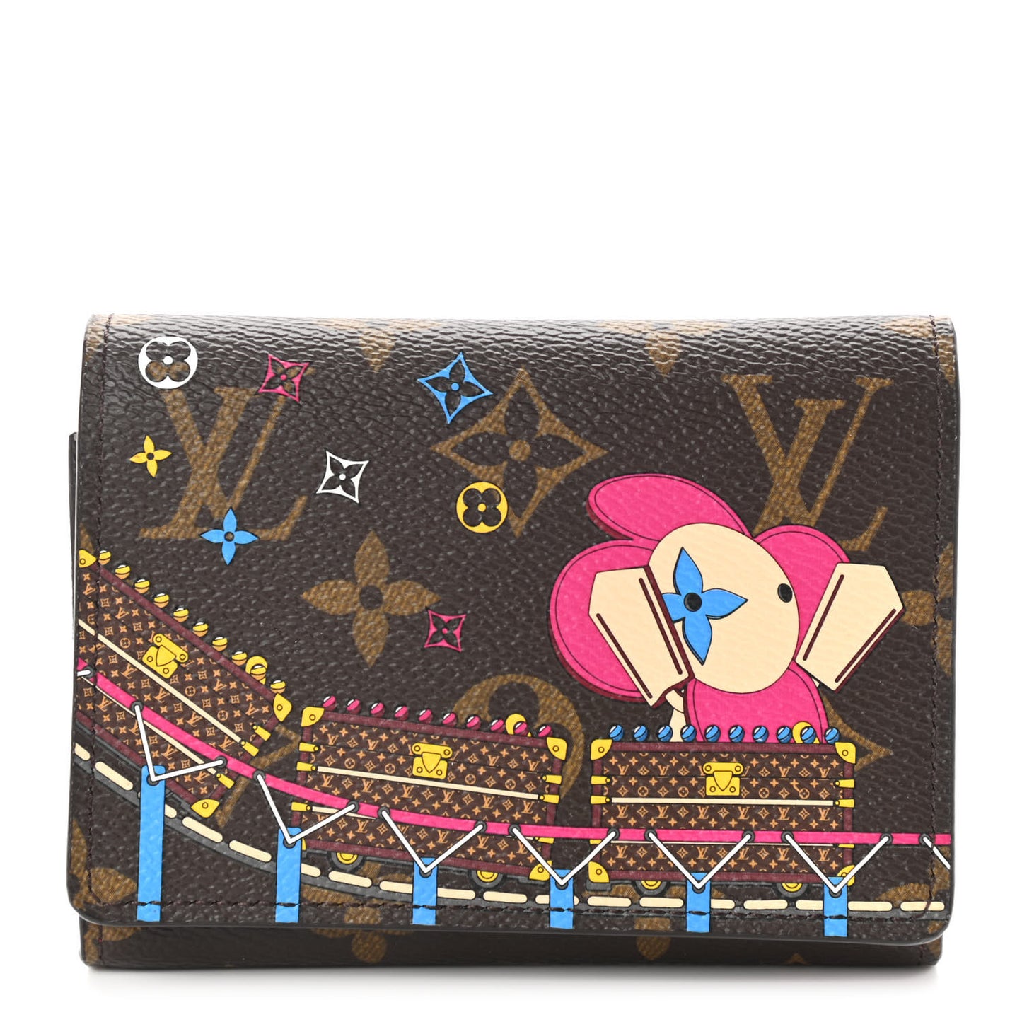 Monogram 2020 Christmas Animation Roller Coaster Victorine Wallet Pivoine