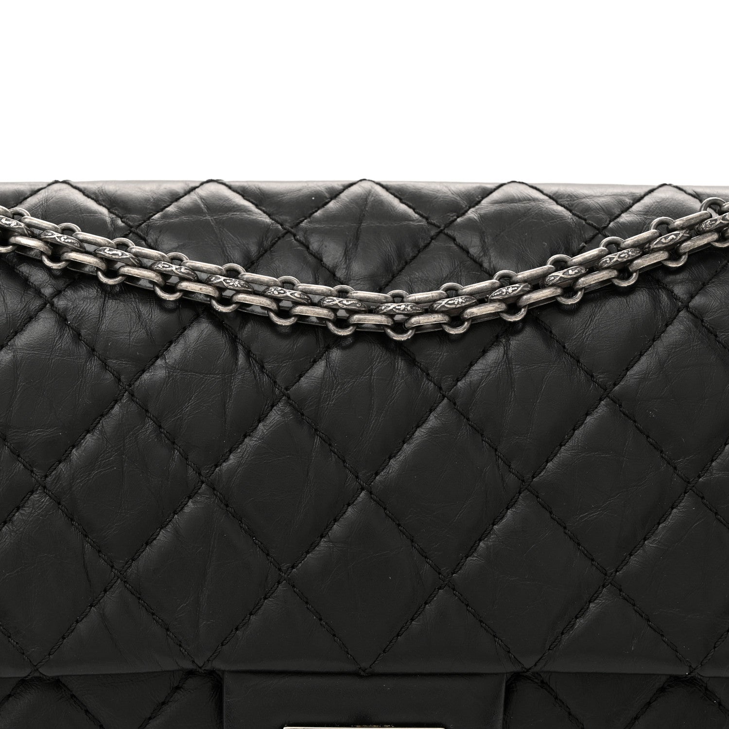 Chanel Aged Calfskin Quilted 2.55 Reissue 225 Flap Black 8 of 12
