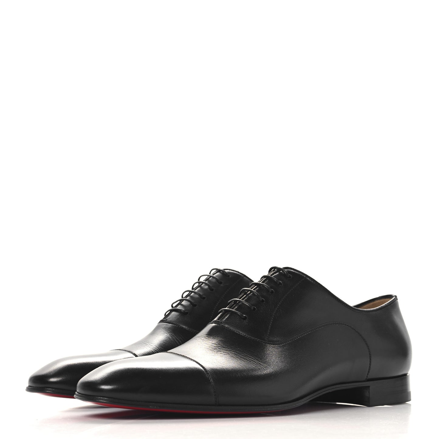 Calfskin Mens Greggo Flat Oxfords 42 Black