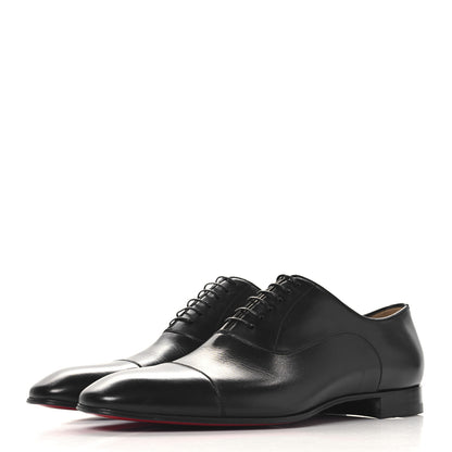 Christian Louboutin Calfskin Mens Greggo Flat Oxfords 42 Black 4 of 9