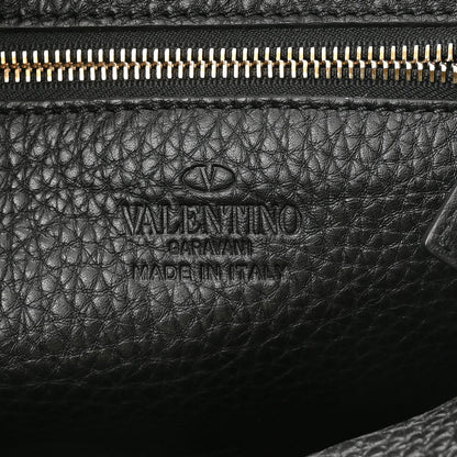 Valentino Garavani Pebbled Calfskin Small Rockstud Flip-Lock Messenger Bag Black 5 of 8