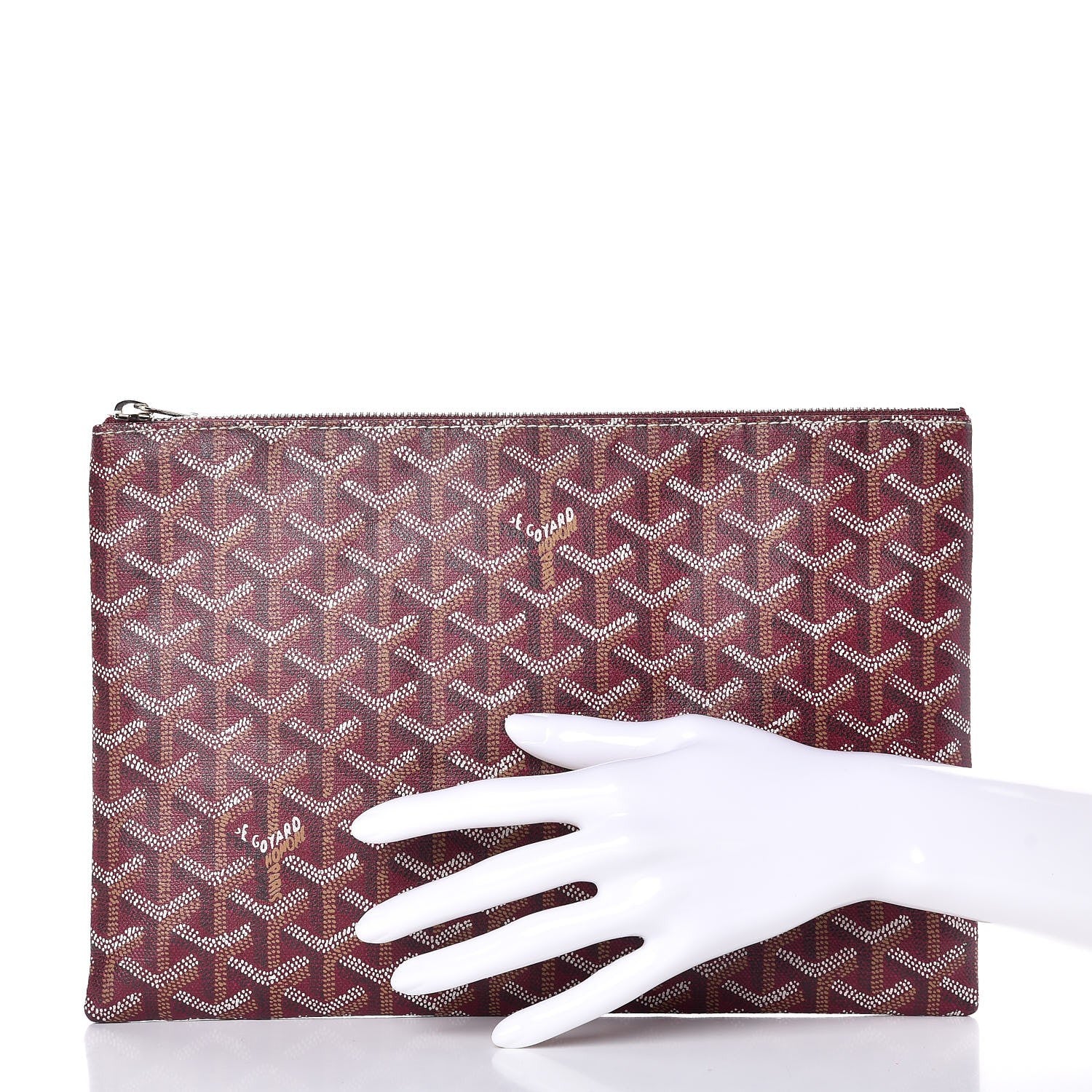 Goyard Goyardine Senat Pochette MM Burgundy 2 of 7