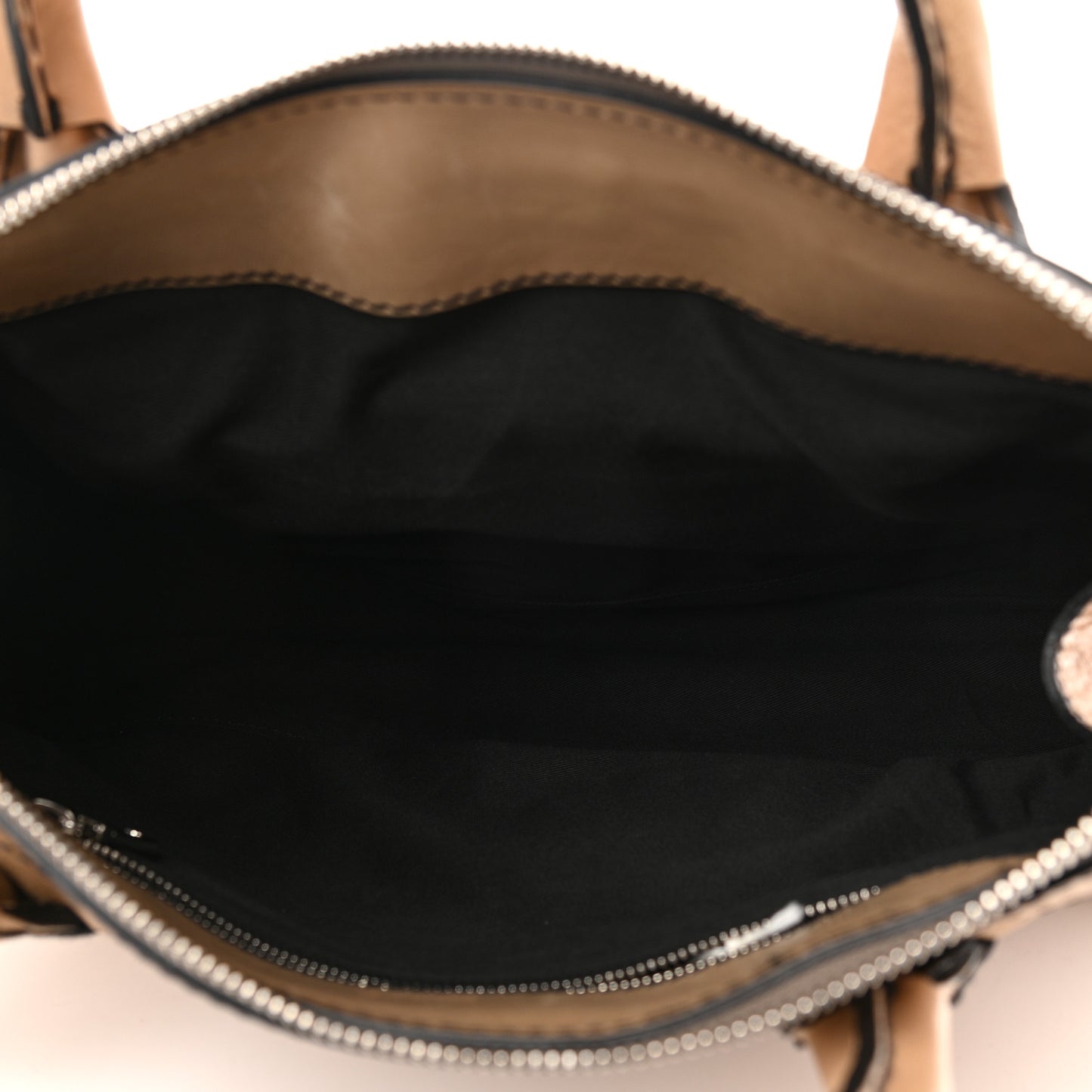 Calfskin Edith Satchel Beige