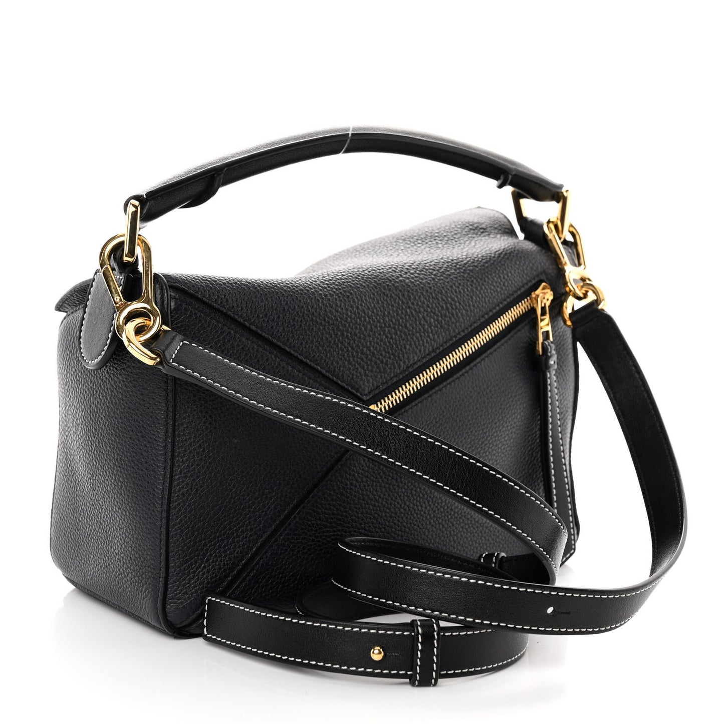 Calfskin Small Puzzle Bag Midnight Blue Black