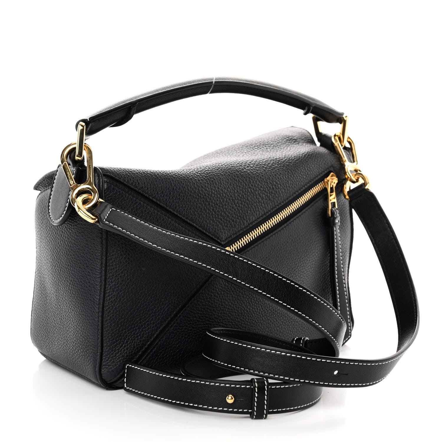 Loewe Calfskin Small Puzzle Bag Midnight Blue Black 3 of 9