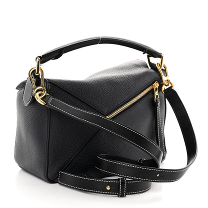 Loewe Calfskin Small Puzzle Bag Midnight Blue Black 3 of 9
