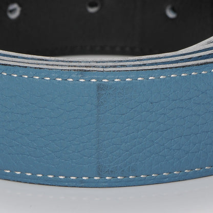 Hermes Box Togo 32mm Belt Strap 90 Black Blue Jean 3 of 9