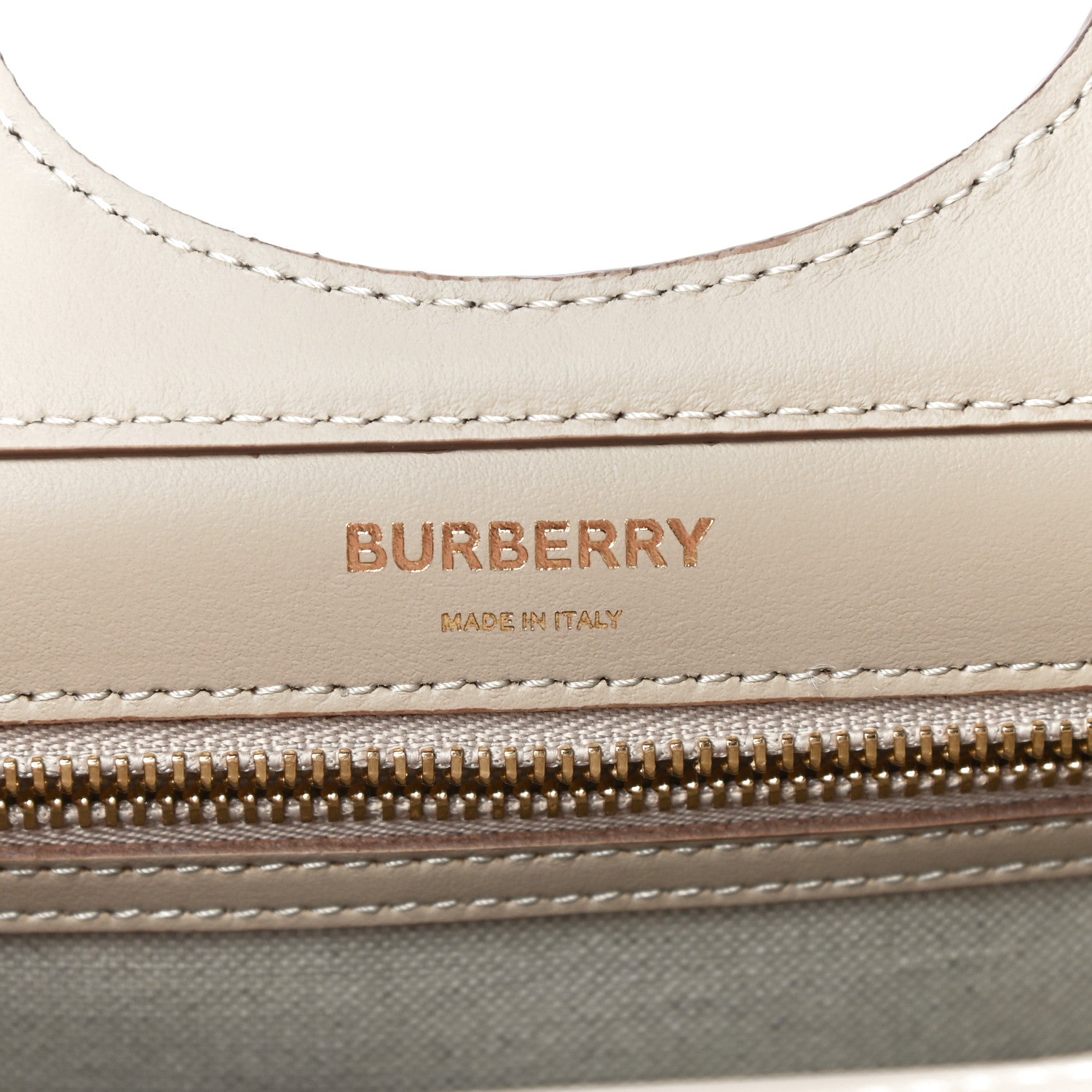 Burberry Smooth Calfskin Canvas Check Mini Pocket Bag Dusty Sand Soft Fawn 6 of 9