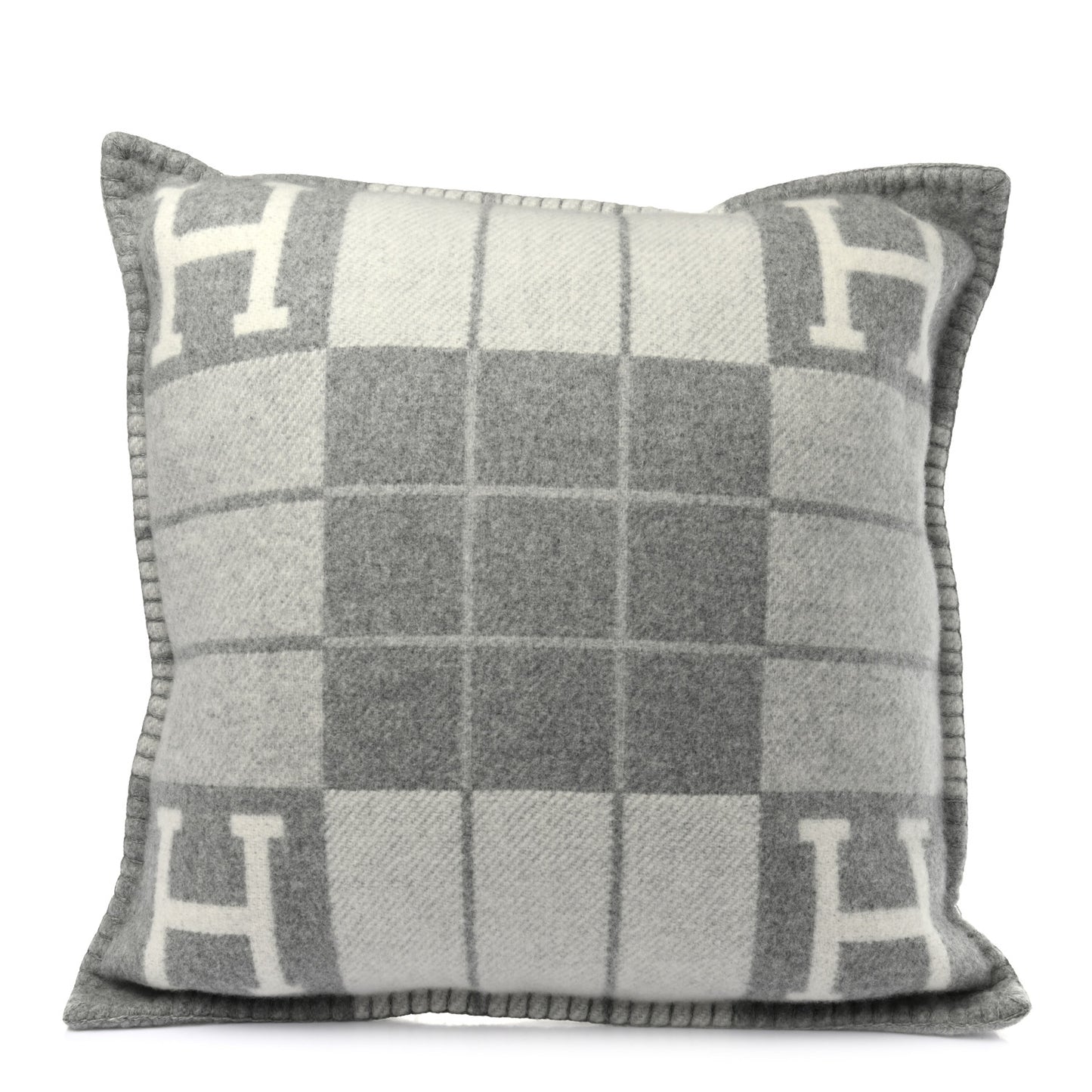 Wool Cashmere Avalon III Pillow PM Ecru Gris Clair