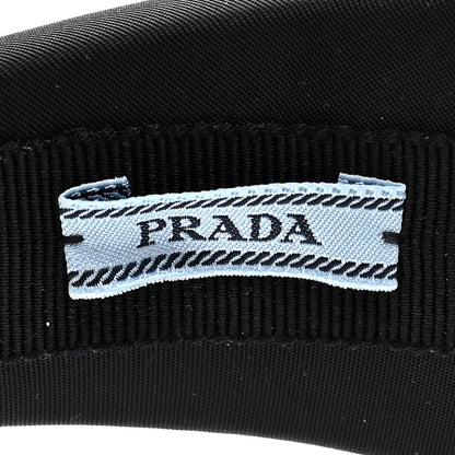 Prada Re-Nylon Metal Triangle Logo Headband Black 5 of 6