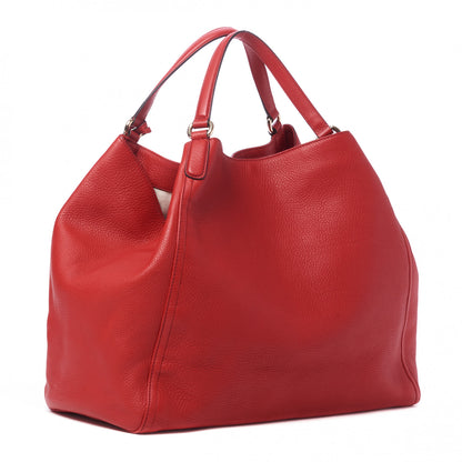Gucci Pebbled Calfskin Large Soho Shoulder Bag Red 3 of 10