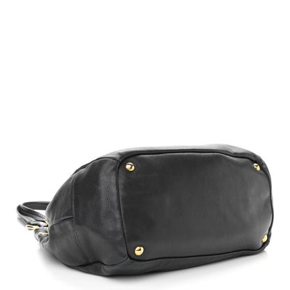 Prada Soft Calf Tote Black 4 of 11