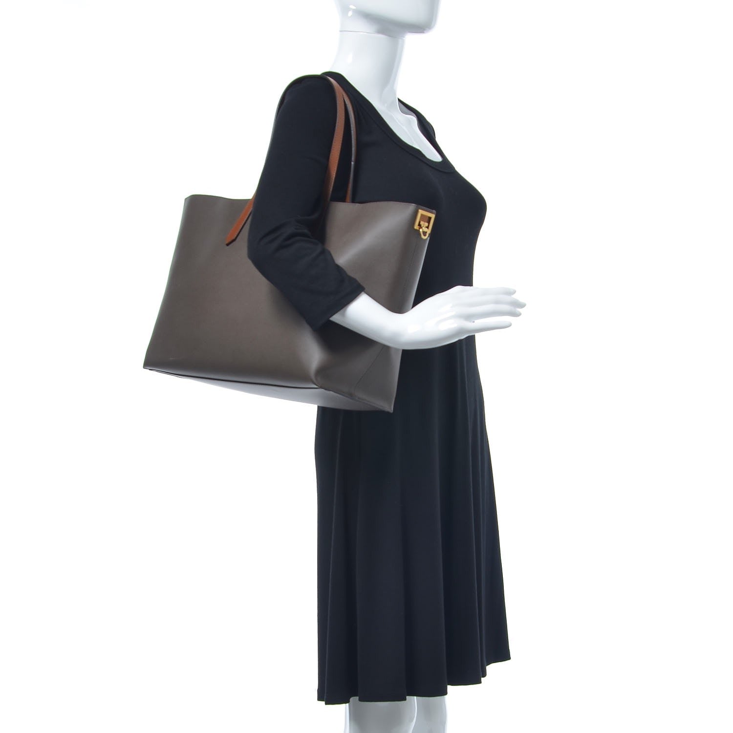 Givenchy Calfskin Medium GV Shopper Tote Grey 2 of 13