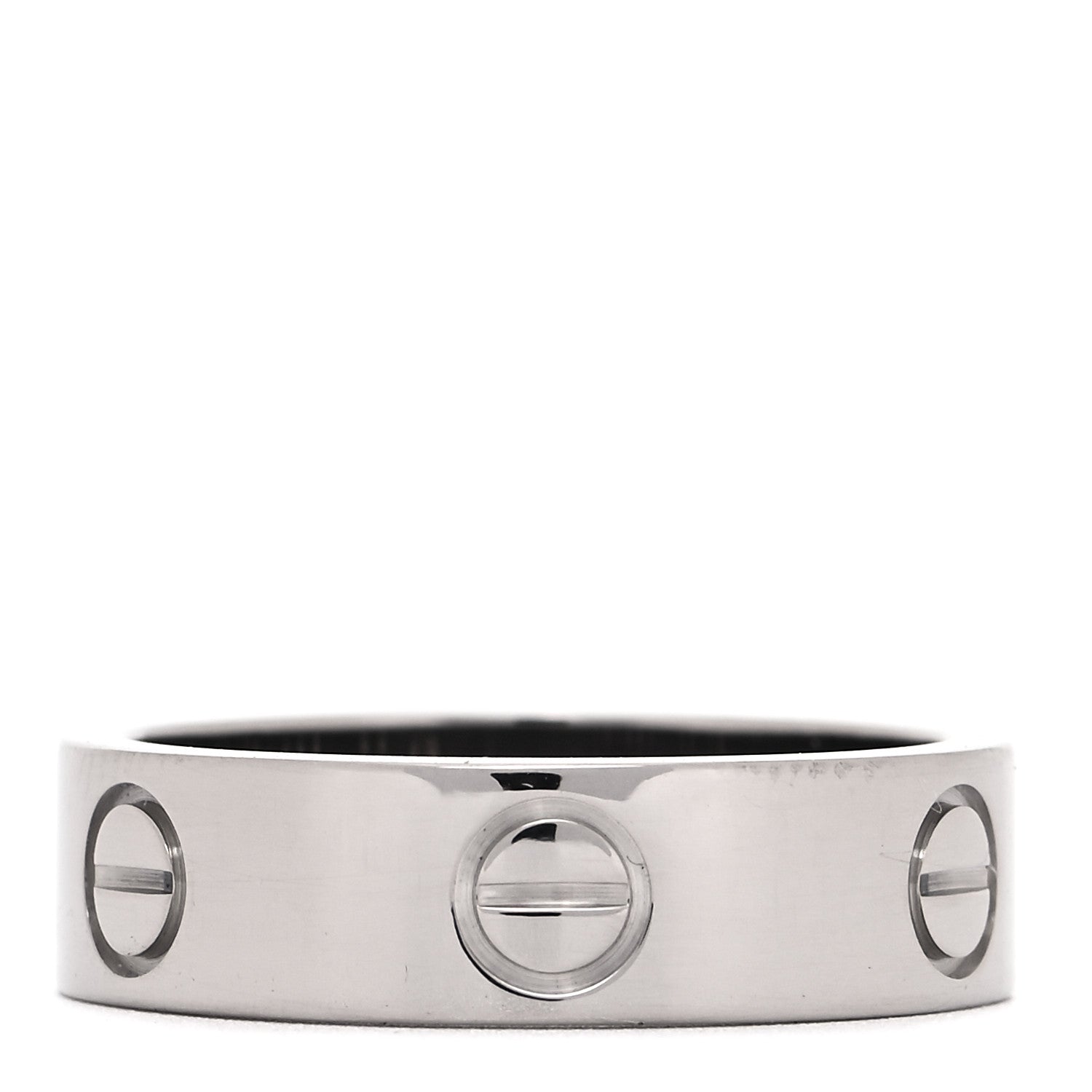 Cartier 18K White Gold 5.5mm LOVE Ring 55 7.25 3 of 4