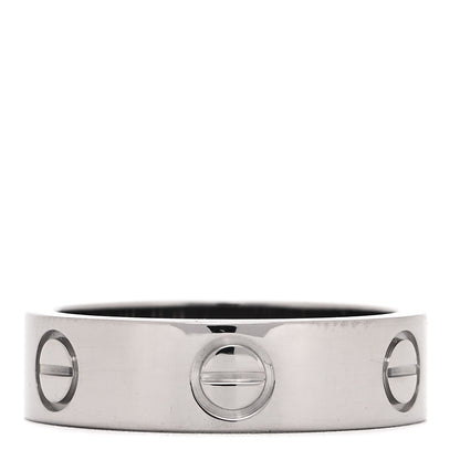 Cartier 18K White Gold 5.5mm LOVE Ring 55 7.25 3 of 4
