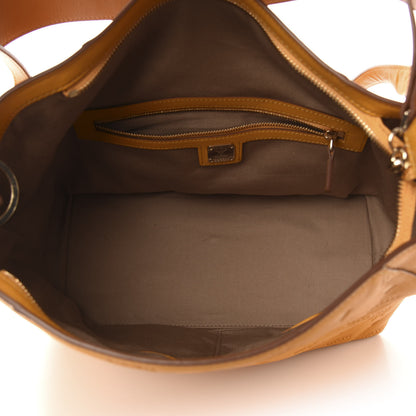 MCM Calfskin Ottomar Monogram Medium Klara Hobo Golden Mango 6 of 11
