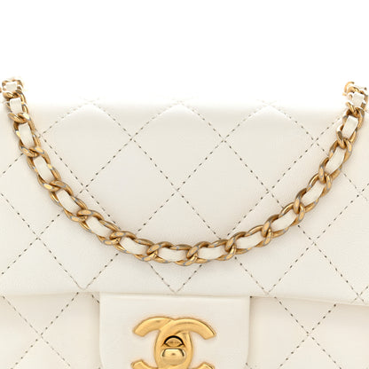 Chanel Lambskin Quilted Mini Rectangular Pearl Crush Flap White 7 of 9
