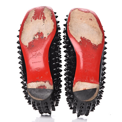 Christian Louboutin Patent Gozul Spikes Flats 37 Black 5 of 19