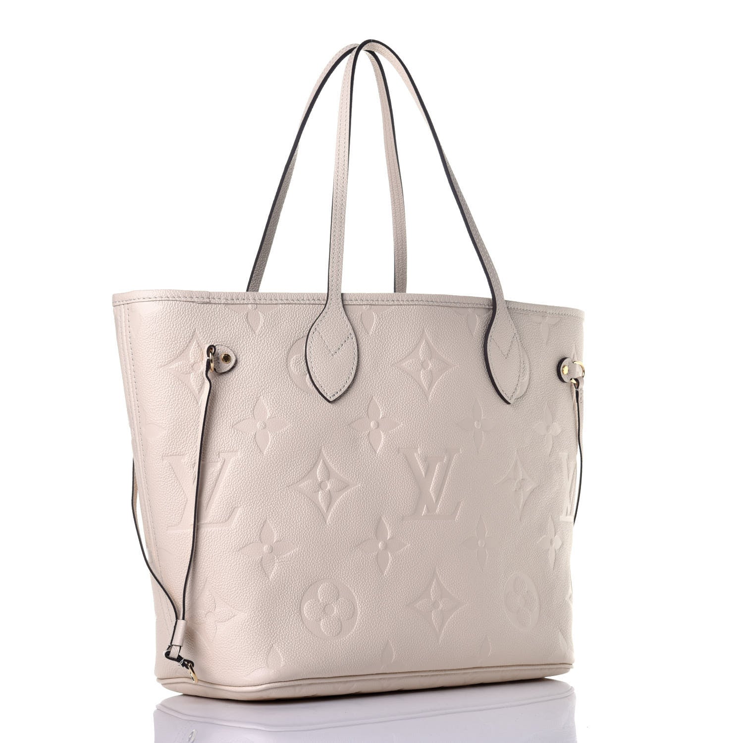 Louis Vuitton Empreinte Monogram Giant Neverfull MM Cream 3 of 8