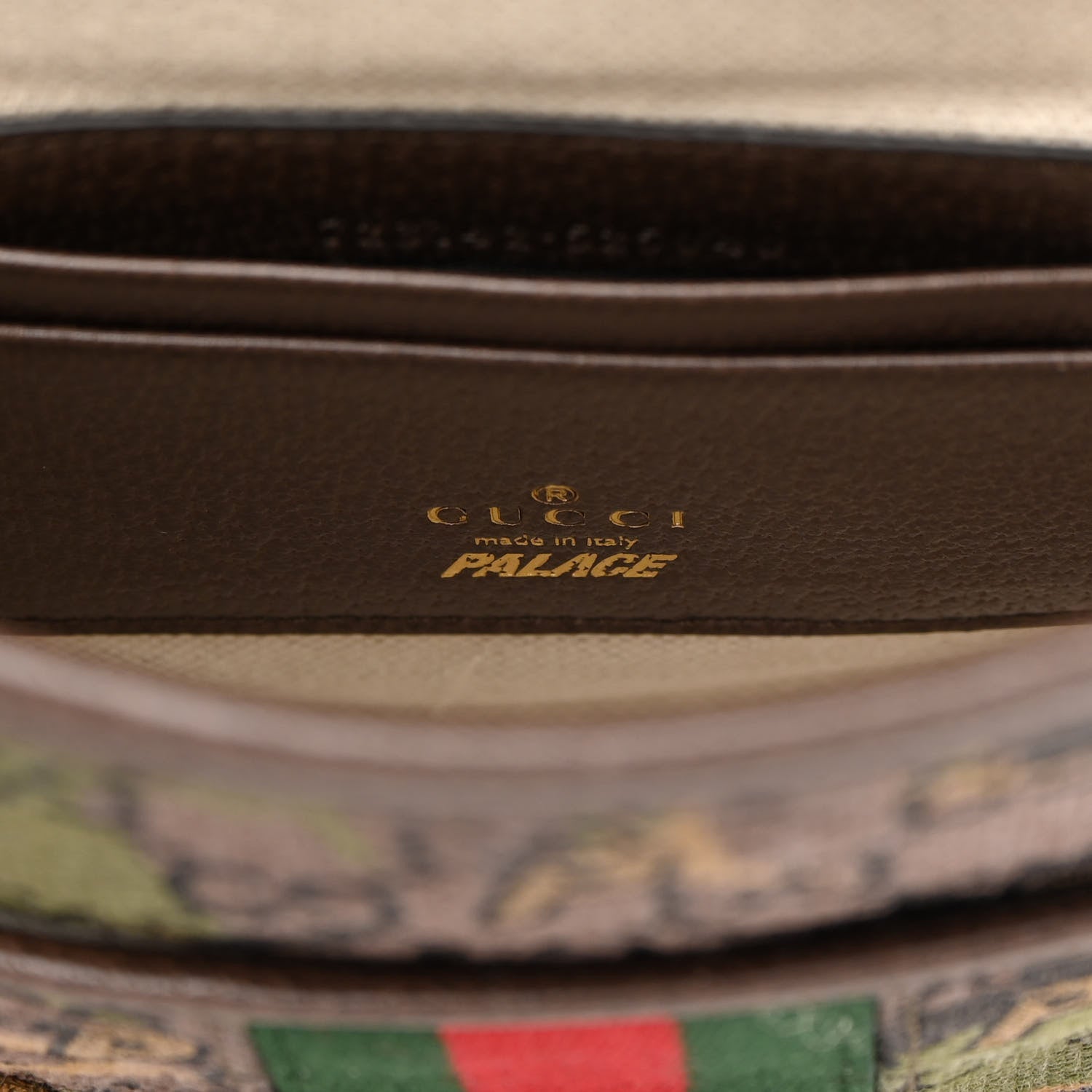 Gucci X PALACE GG P Canvas Monogram Web Camouflage Flap Messenger Brown 6 of 11