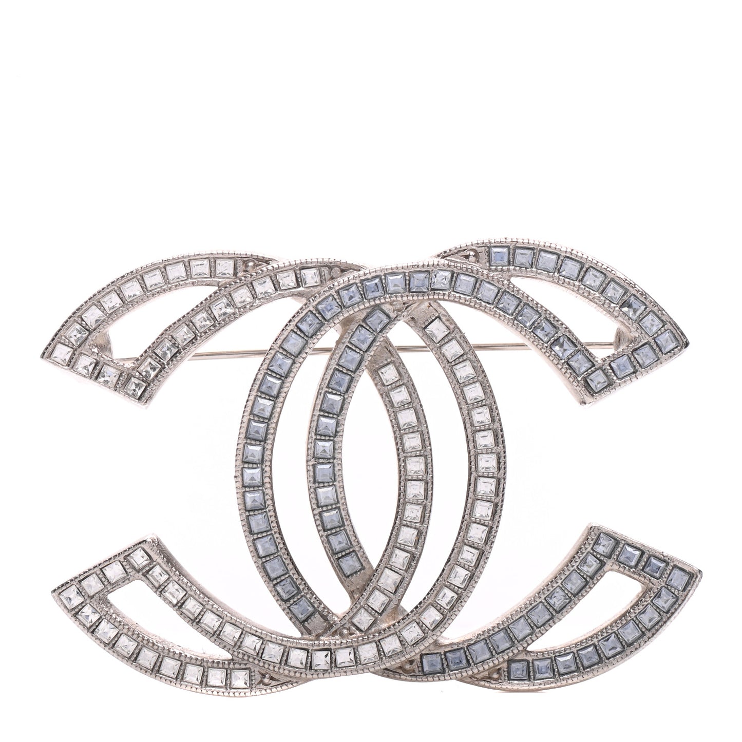 Crystal CC Brooch Light Gold