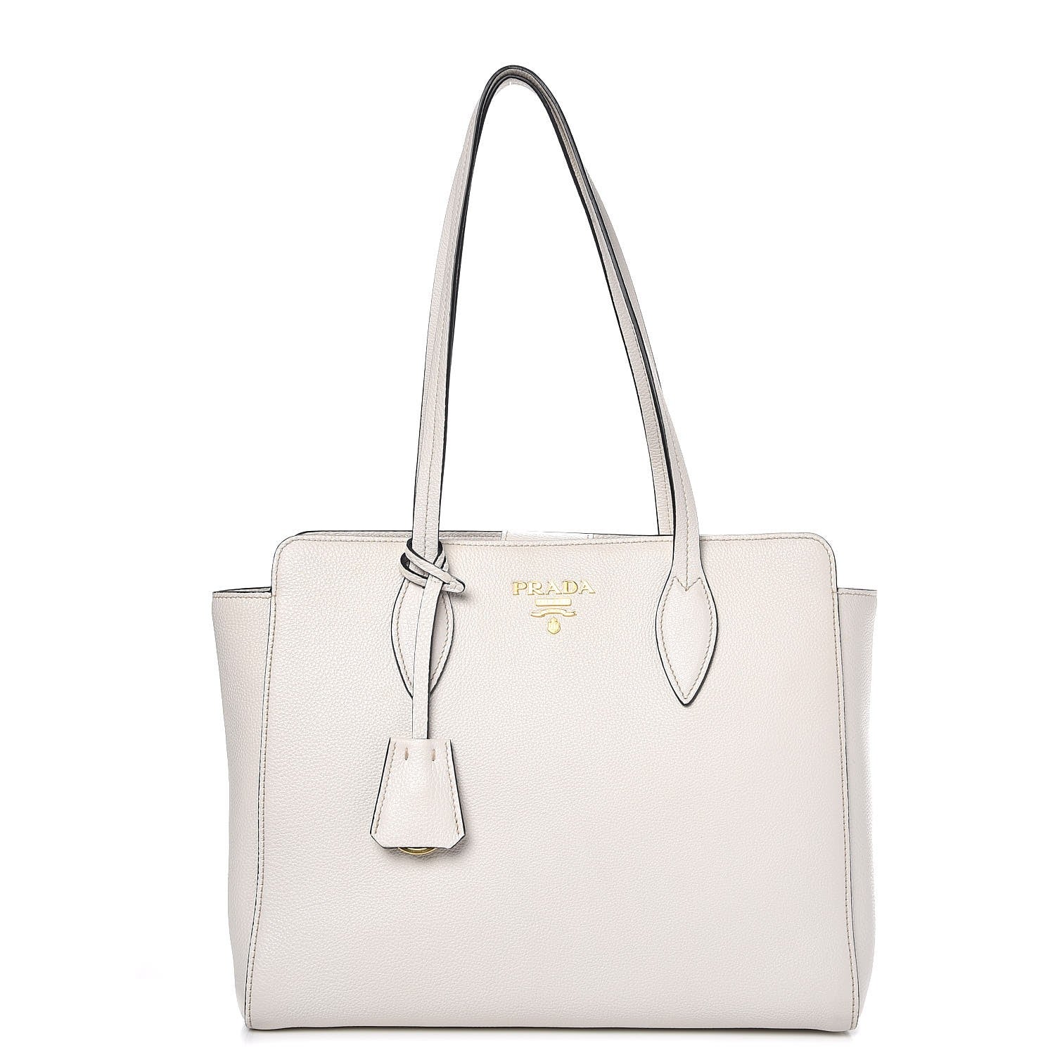 Prada Vitello Daino Shopping Tote Talco 1 of 8