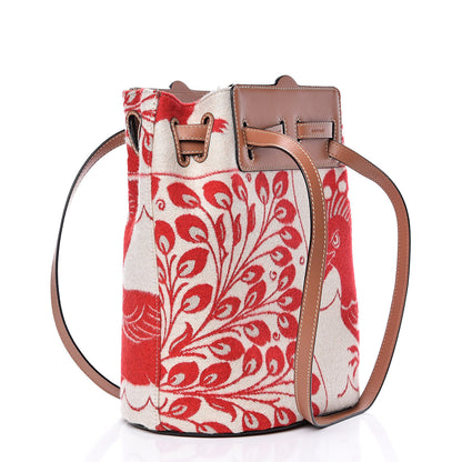 Loewe Canvas Calfskin Lazo Tiles Bucket Bag Multicolor 3 of 11
